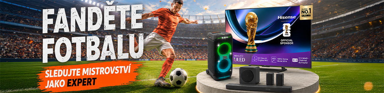 Fadněte fotbalu - mistrovství světa ve fotbale 2026 - televize, soundbary, reproduktory